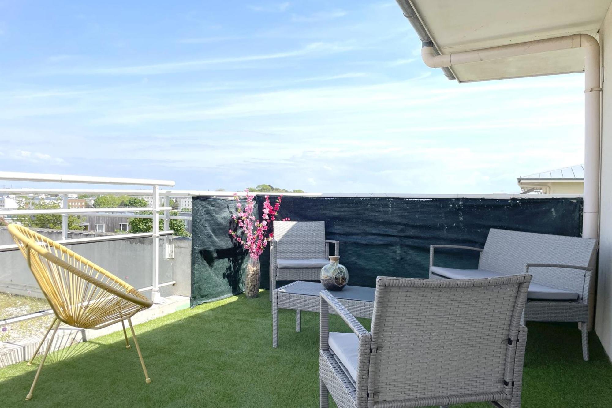 Le Rooftop - Terrasse - Parking - Piscine Caen Dış mekan fotoğraf